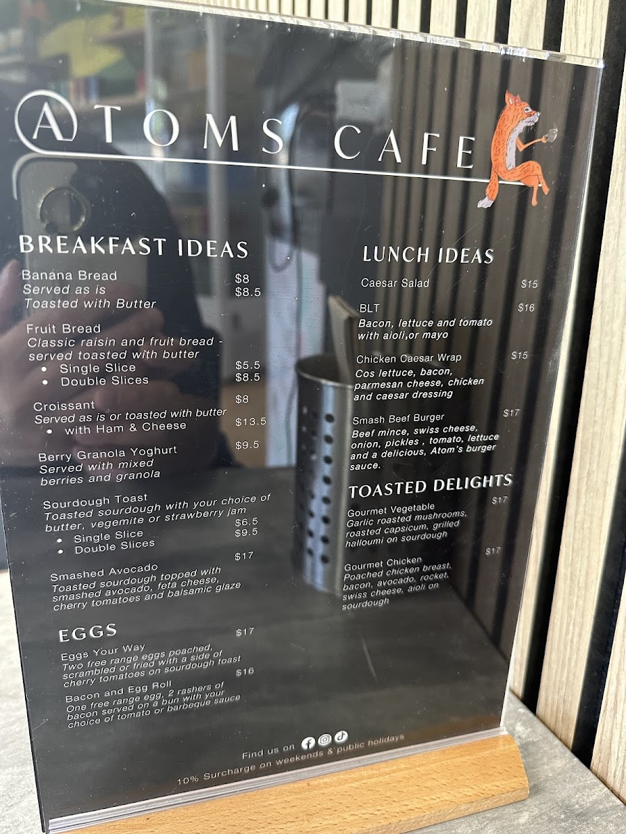 At Tom's Cafe Photo Menu 3