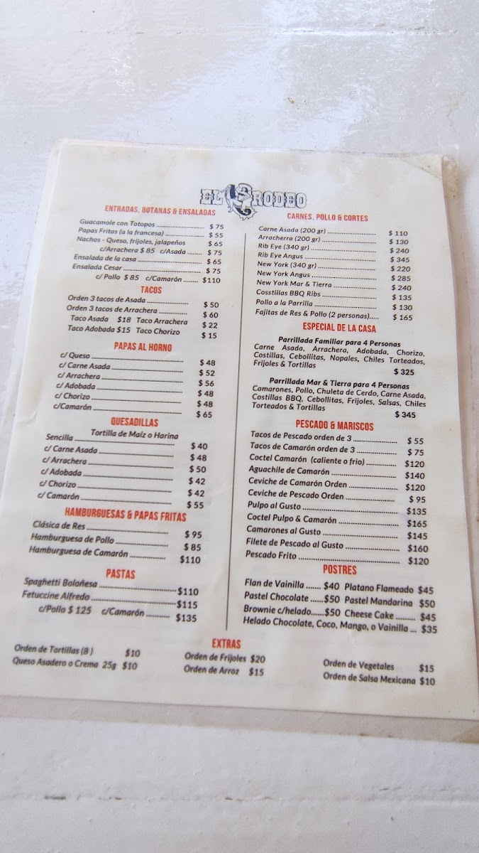 El Rodeo Photo Menu 4
