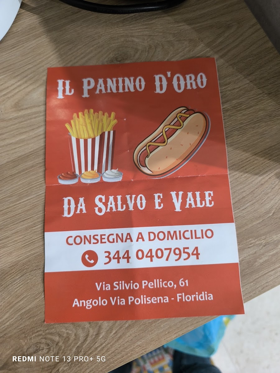 Il panino d'oro da salvo e vale Photo Menu 1