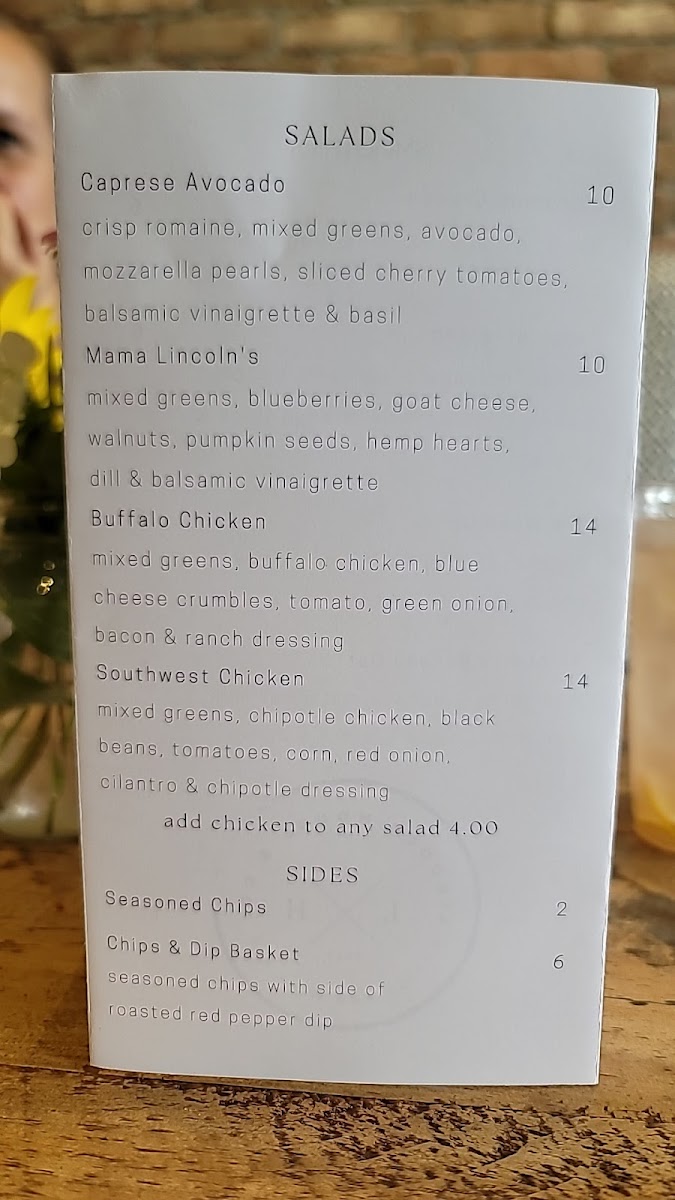Lincoln House & Co. Coffee Shop Photo Menu 2