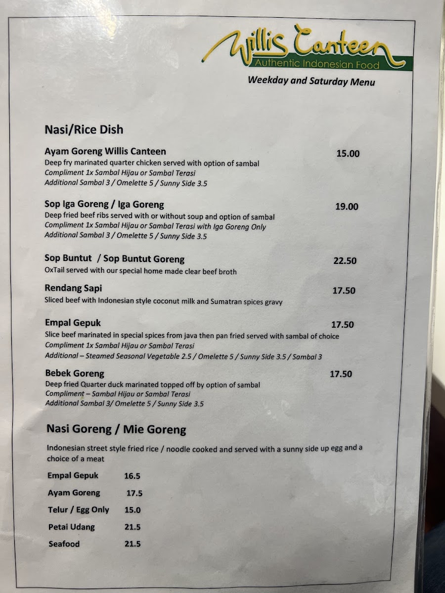 Willis Canteen Photo Menu 6