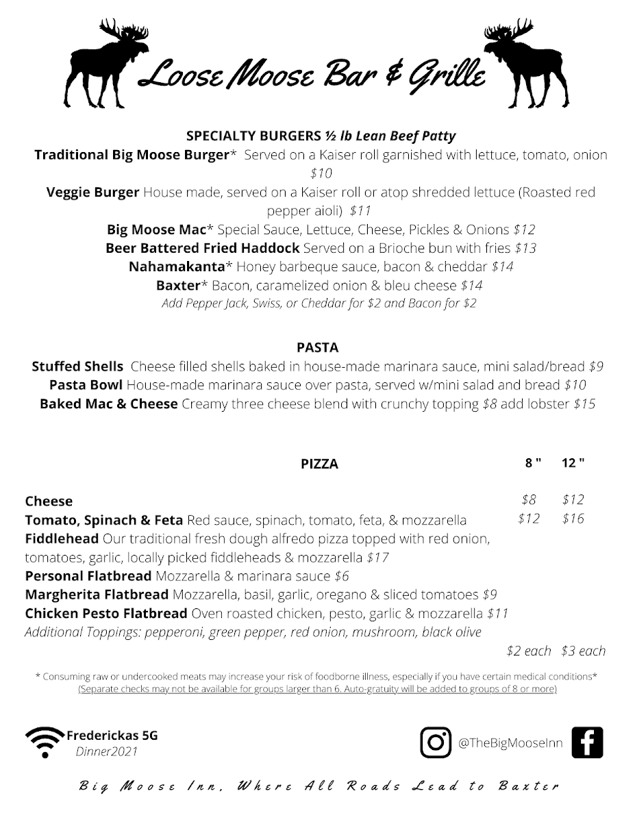 Fredericka's Restaurant and the Loose Moose Bar & Grille Photo Menu 6