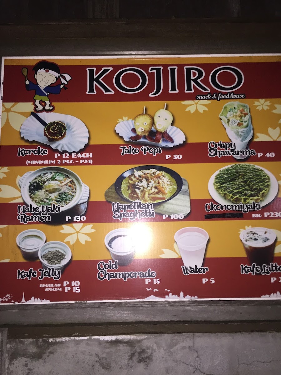 Kojiro Ojiisan Food House Photo Menu 5