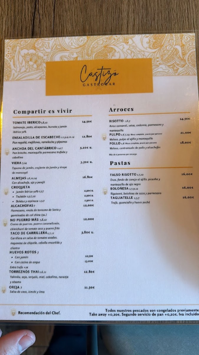 Castizö Gastrobar Photo Menu 1