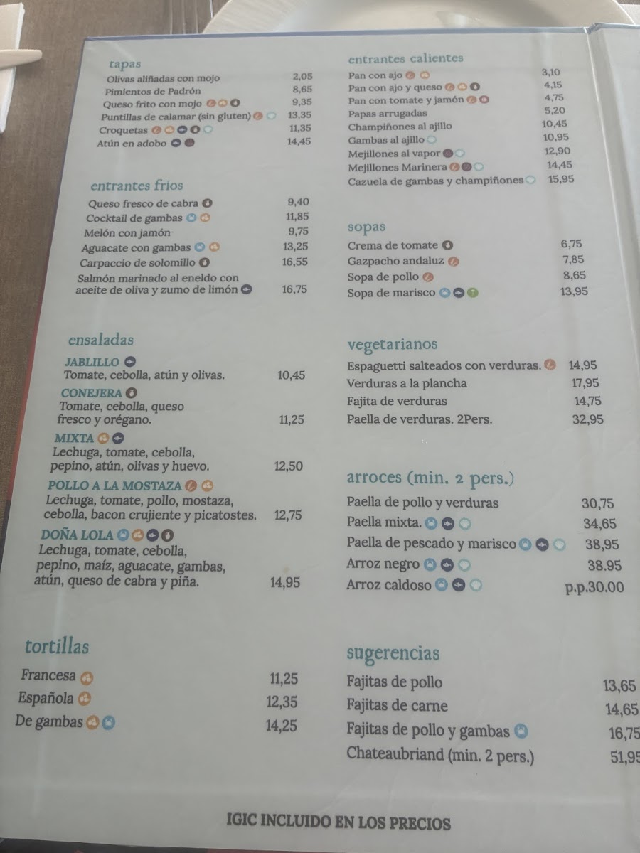 Restaurante Doña Lola Photo Menu 2