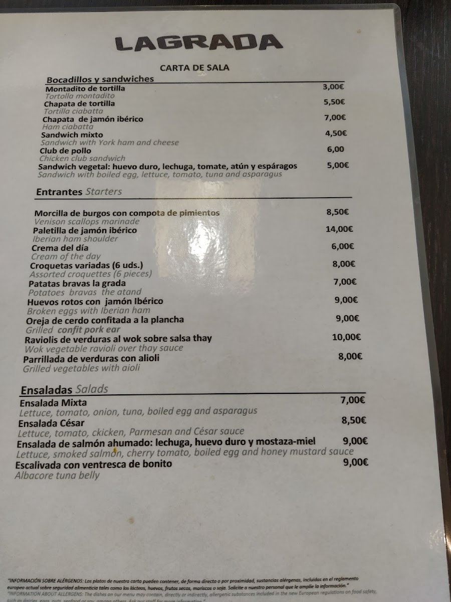 La Grada Photo Menu 9