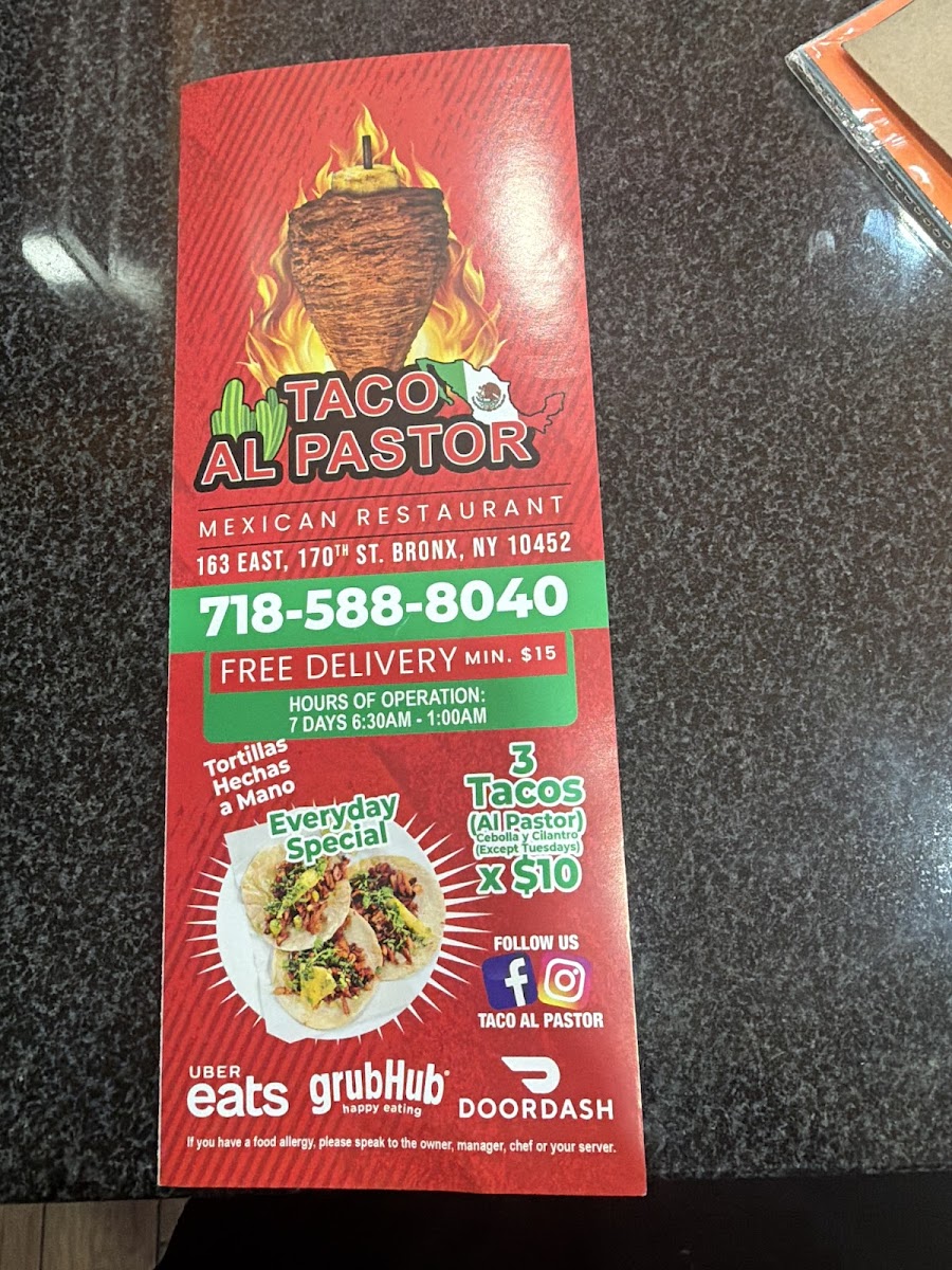 Taco Al Pastor Photo Menu 3