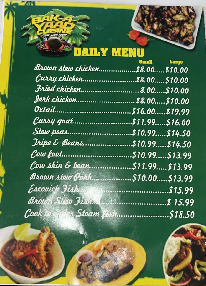 Bak A Yaad Cuisine Photo Menu 2