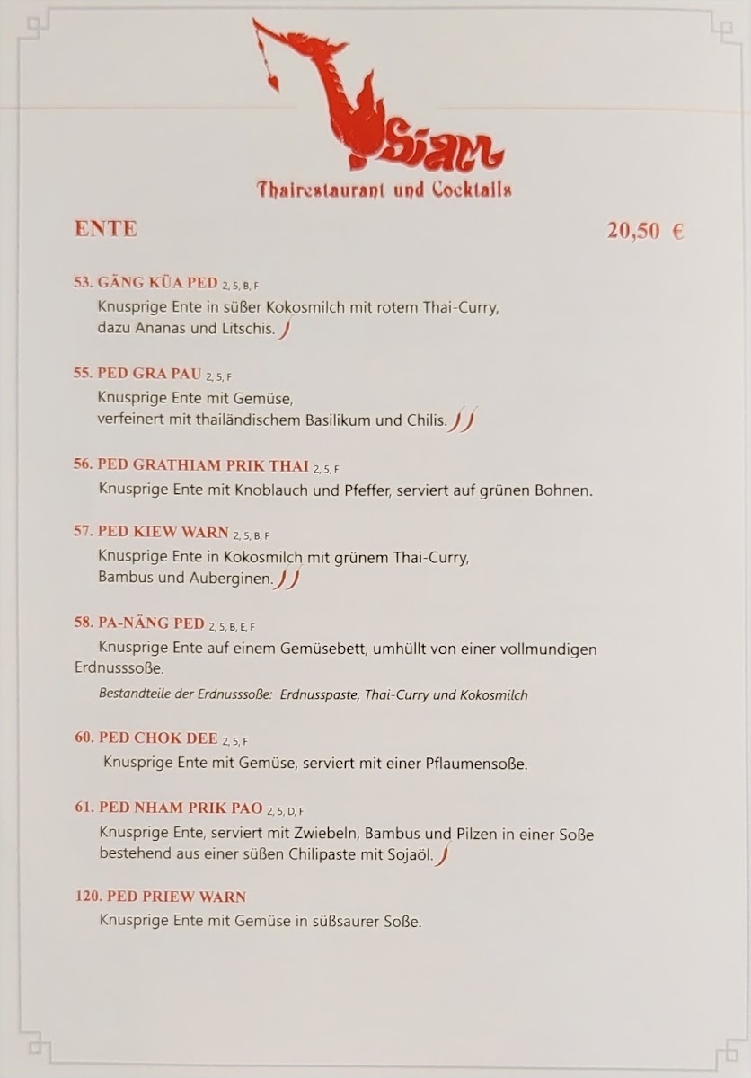 Siam Thairestaurant Photo Menu 6