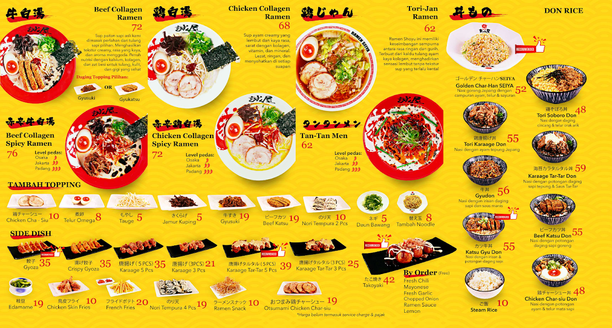 RAMEN SEIYA BXc Photo Menu 1