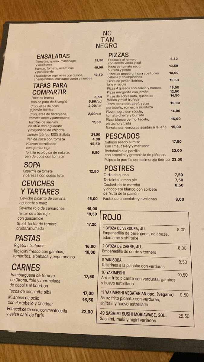 Restaurant Negro Rojo Photo Menu 6