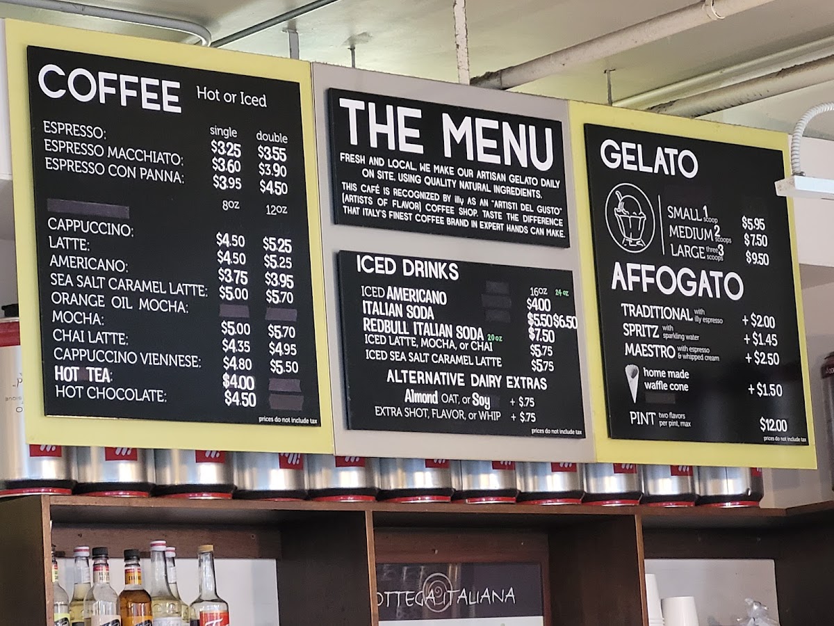 Bottega Gelato Photo Menu 1