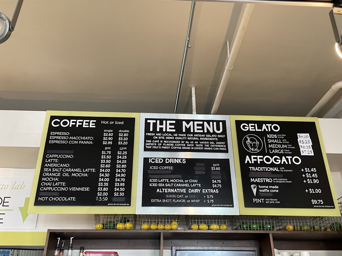 Bottega Gelato Photo Menu 10