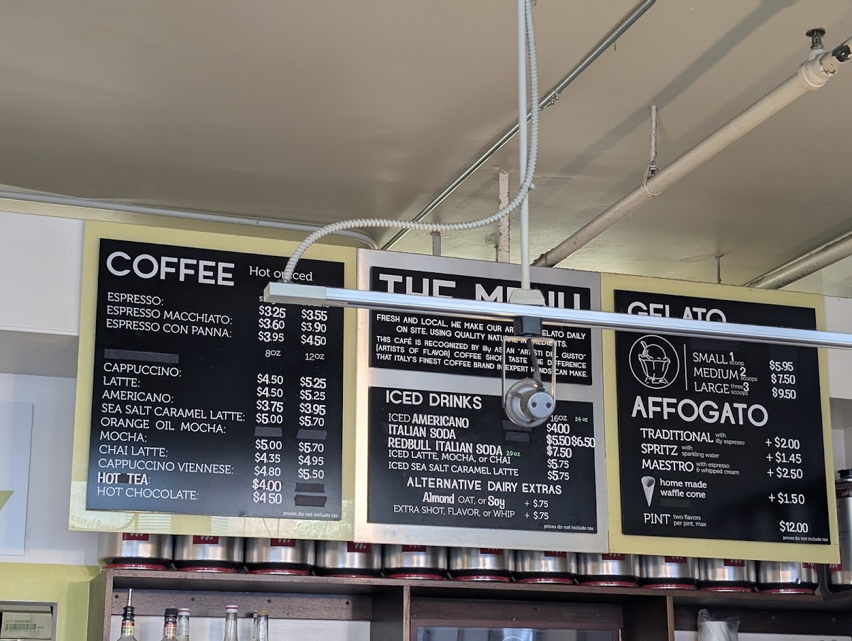 Bottega Gelato Photo Menu 2