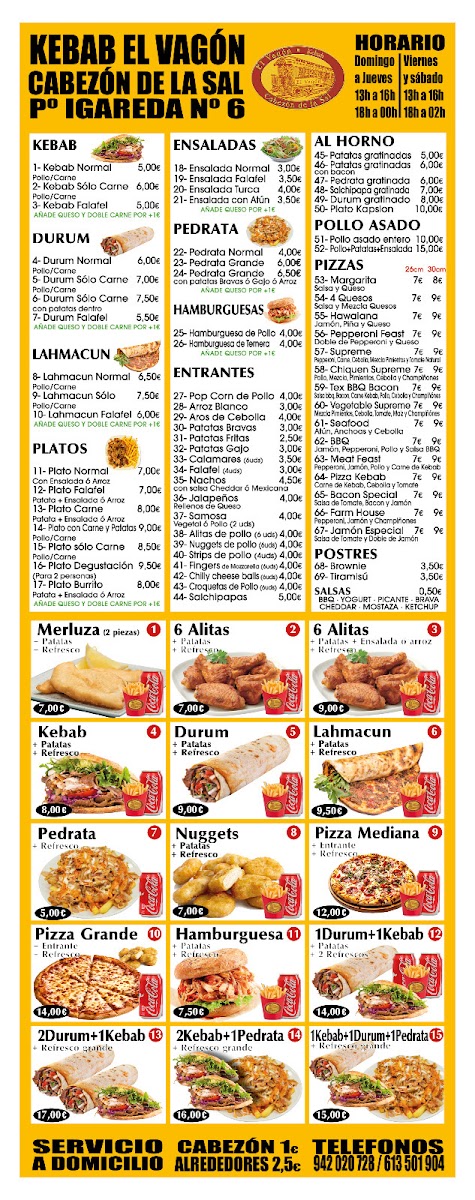 Kebab El Vagón Photo Menu 1