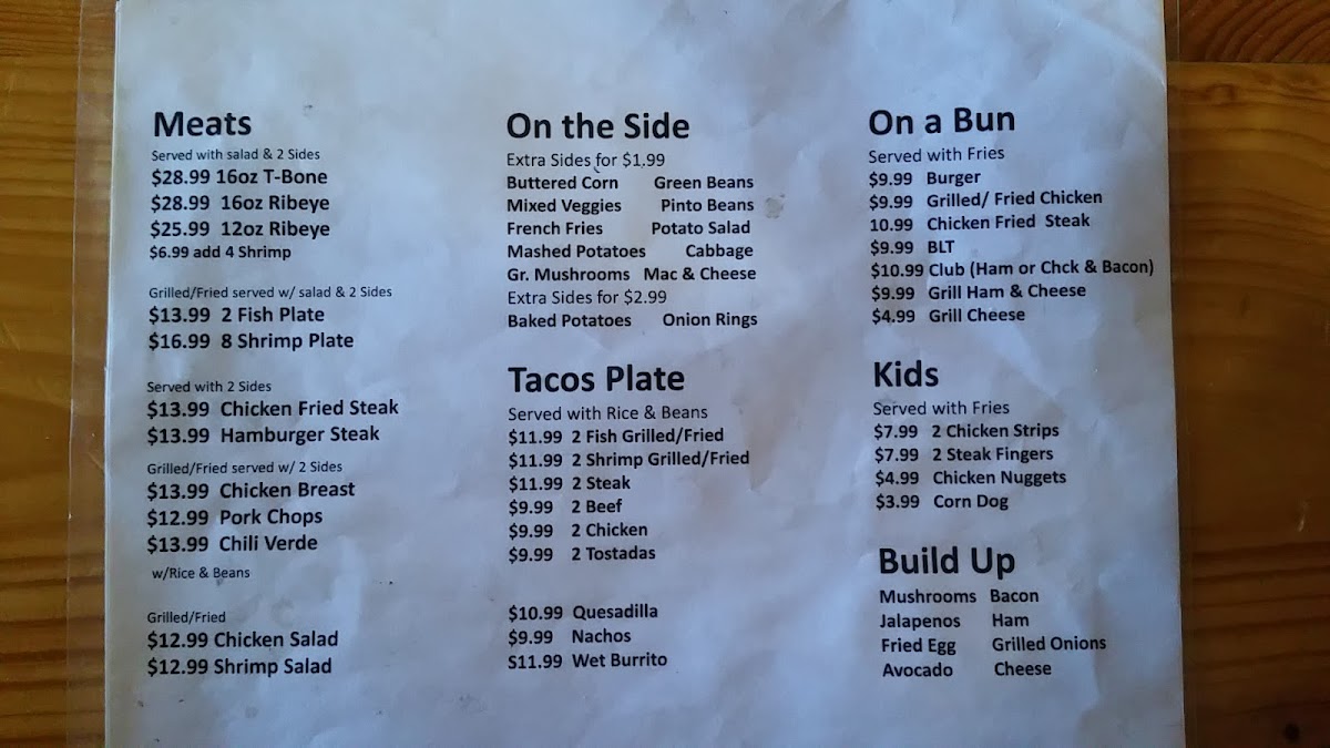 Saddleback Steakhouse Photo Menu 3