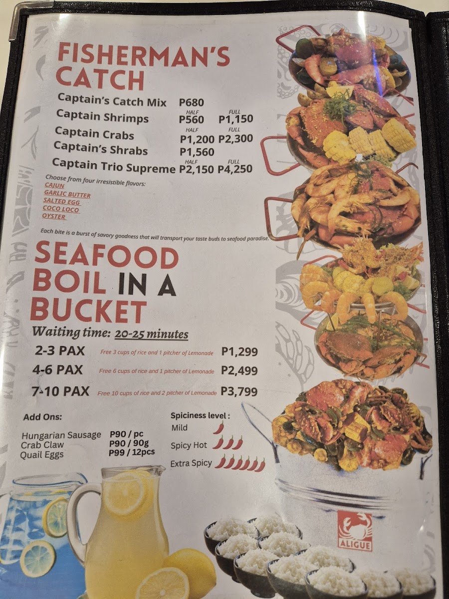 Aligue Seafood Restaurant Photo Menu 1