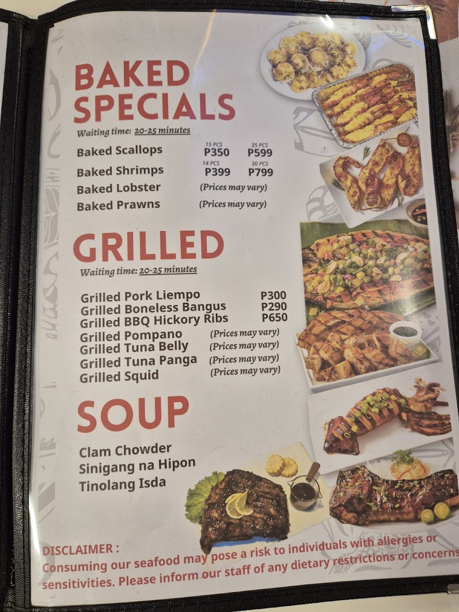 Aligue Seafood Restaurant Photo Menu 10