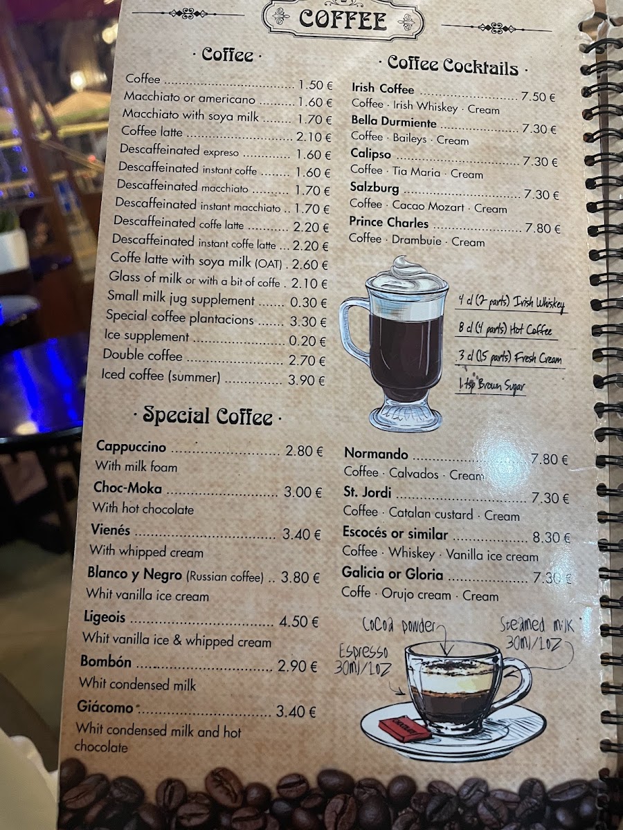 Cafè de l'Òpera Photo Menu 2