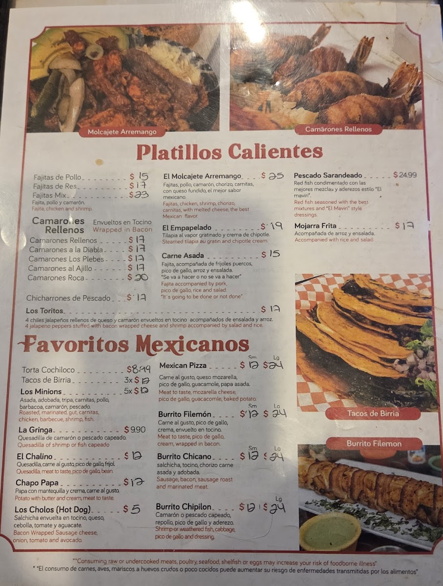 LOS PLEBES SEAFOOD & GRILL Photo Menu 3