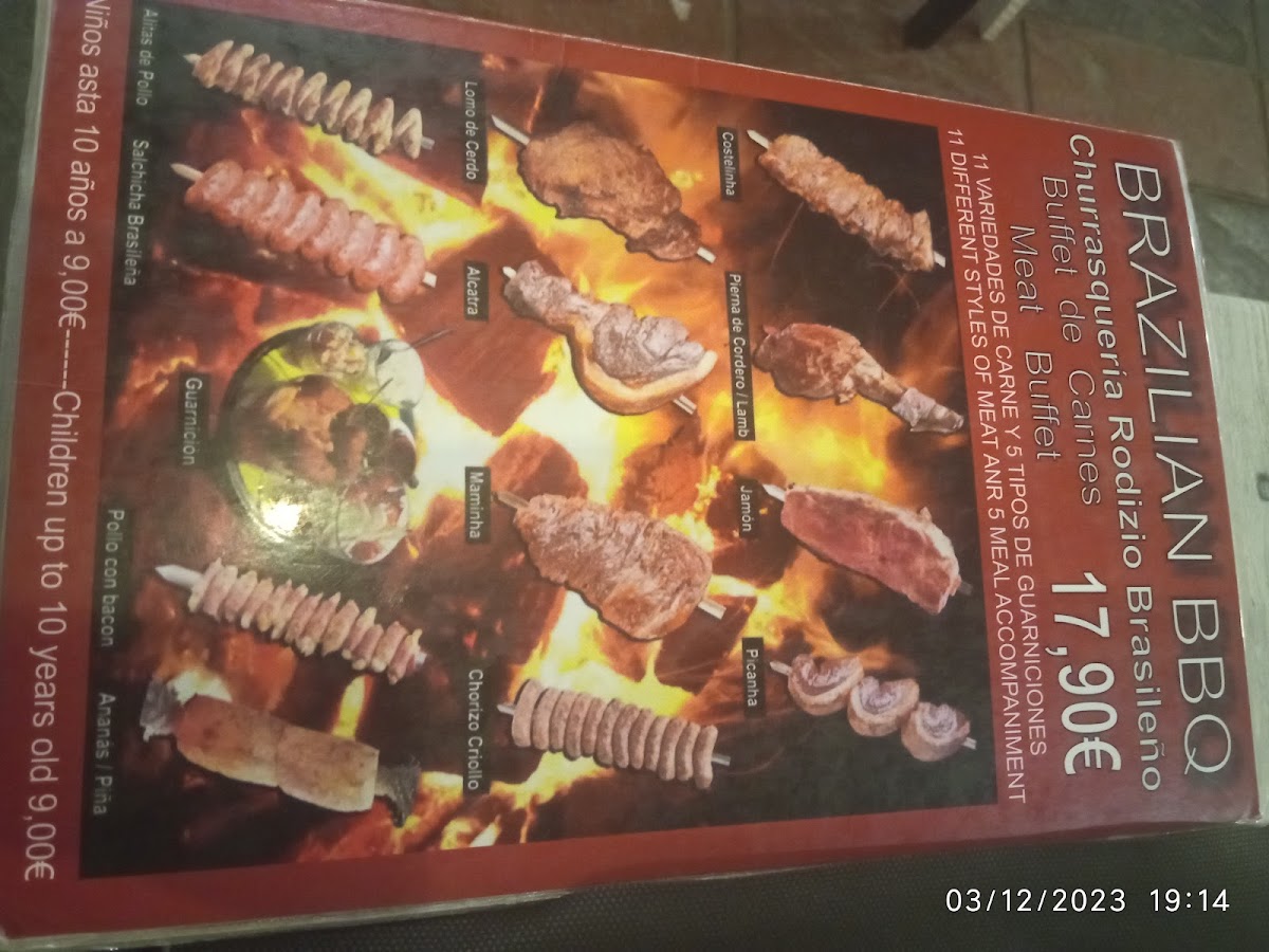 Brasilian BBQ Churrasquería Rodizo Brasileño Photo Menu 9