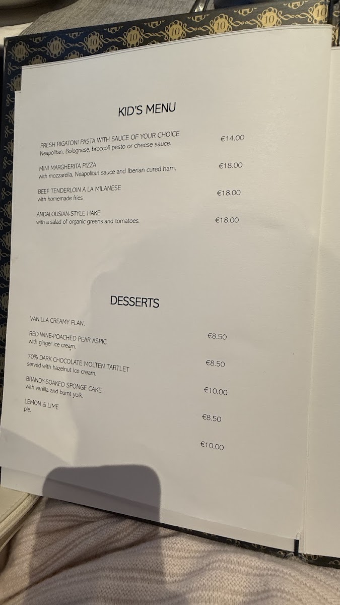 Tendiez Barcelona Photo Menu 1