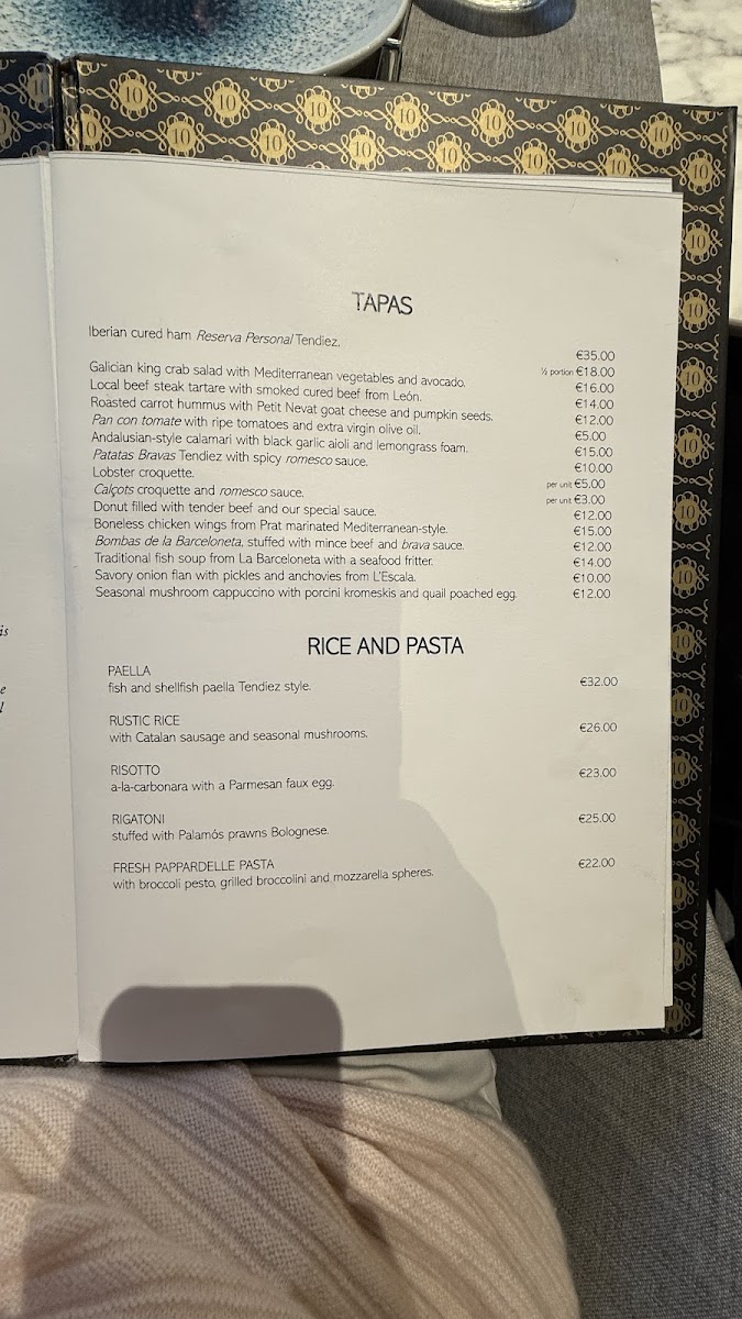 Tendiez Barcelona Photo Menu 3