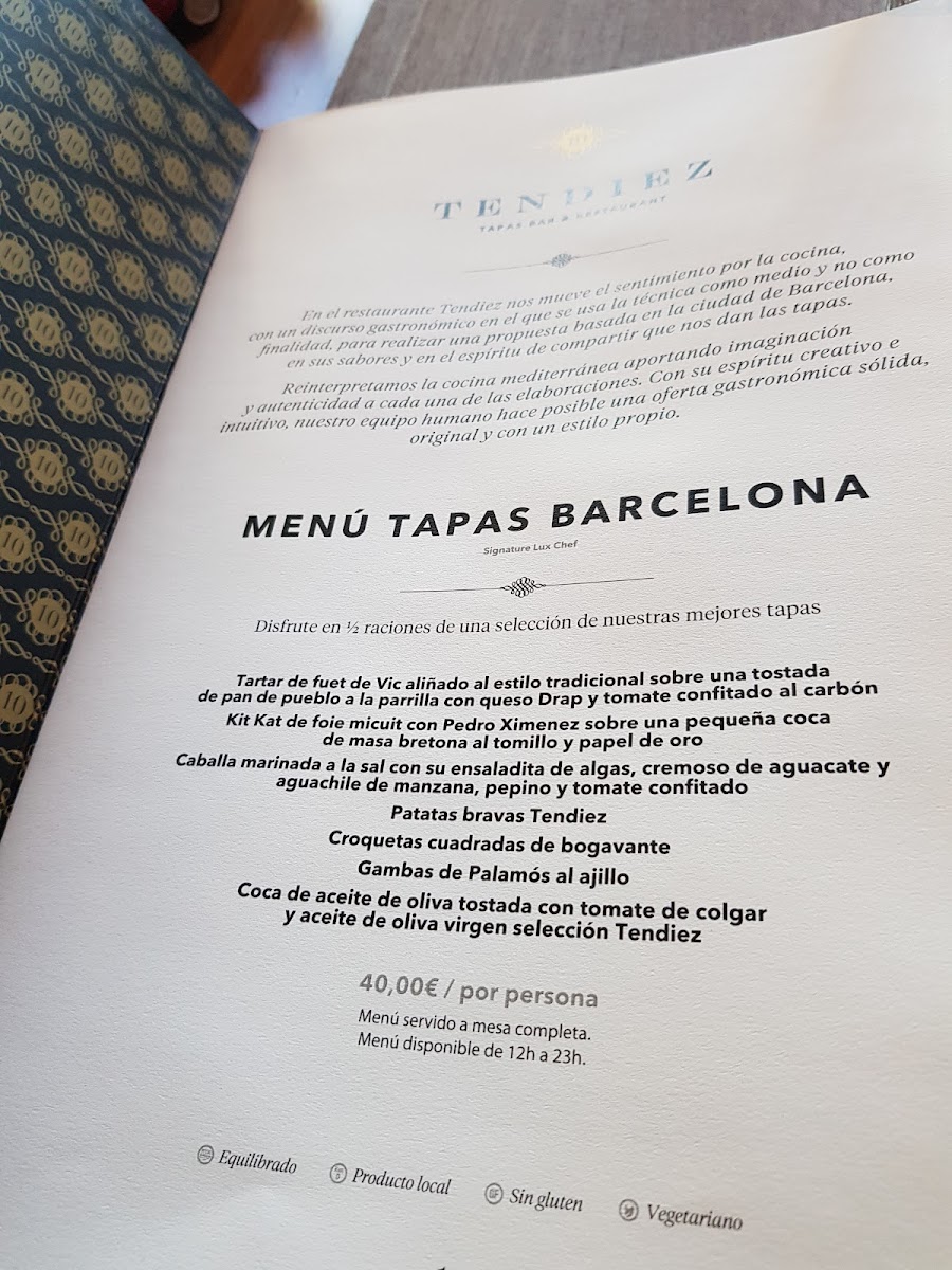 Tendiez Barcelona Photo Menu 5