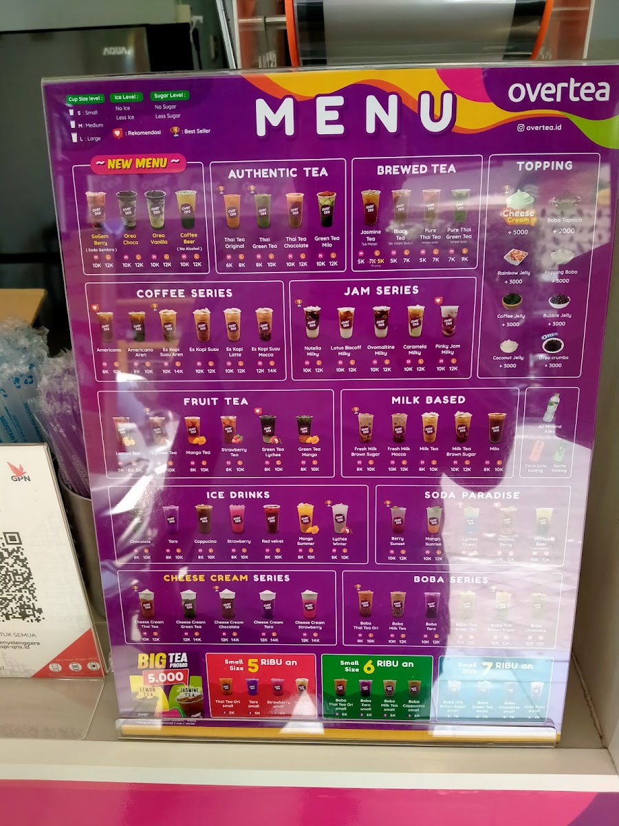 Overtea, Gedongkuning Photo Menu 1