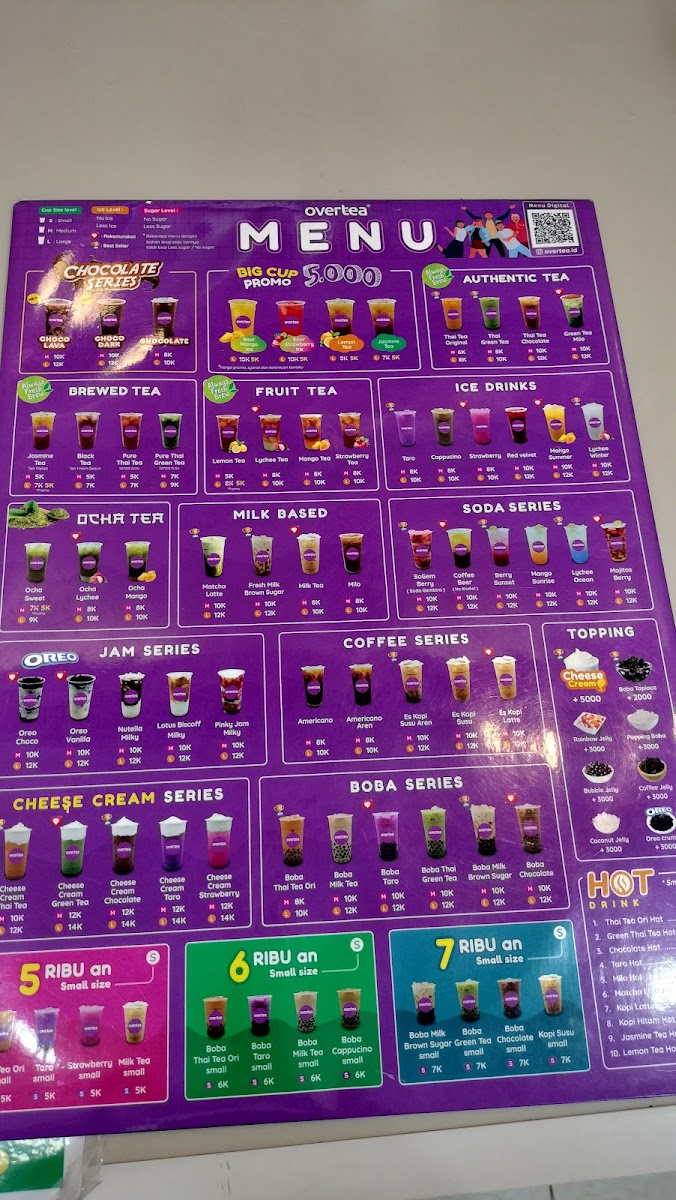 Overtea, Gedongkuning Photo Menu 2