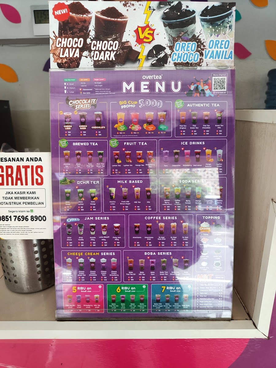 Overtea, Gedongkuning Photo Menu 3