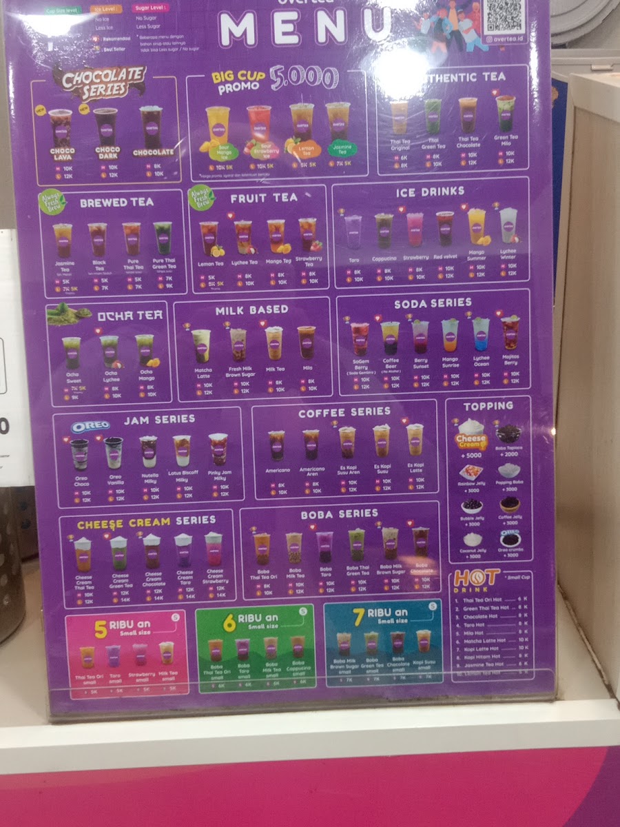 Overtea, Gedongkuning Photo Menu 9