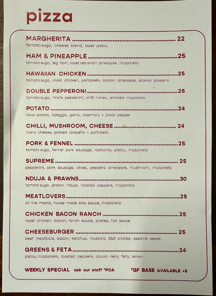 Crafers Pizza Bar Photo Menu 1