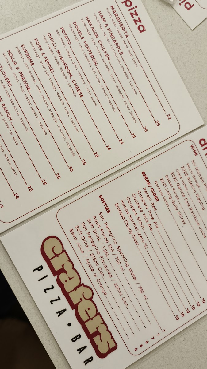 Crafers Pizza Bar Photo Menu 6