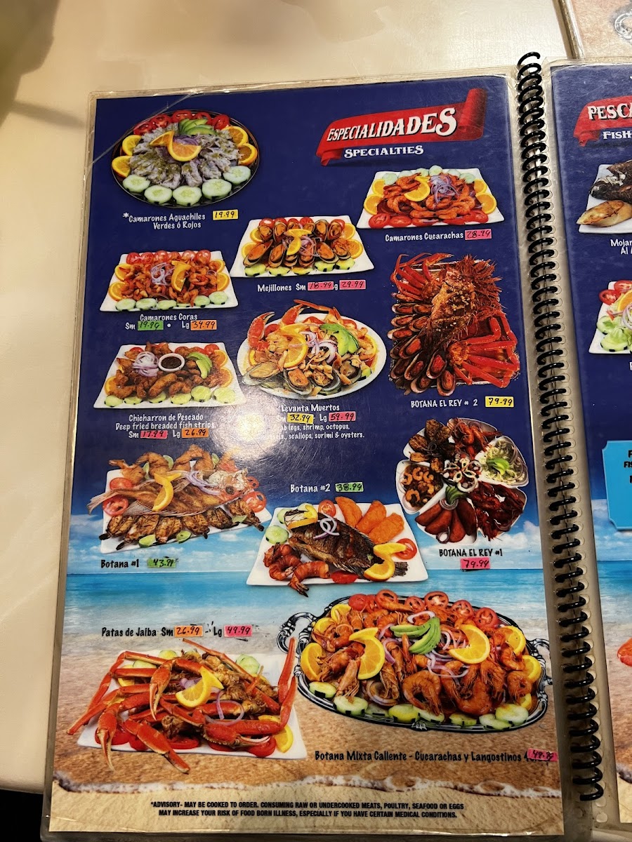 El Rey Del Mar Marisqueria Photo Menu 9