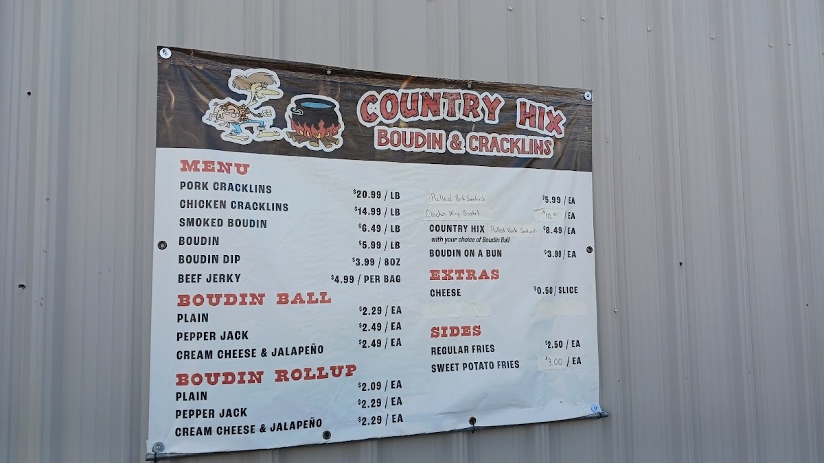 Country Hix Boudin and Cracklins Photo Menu 2