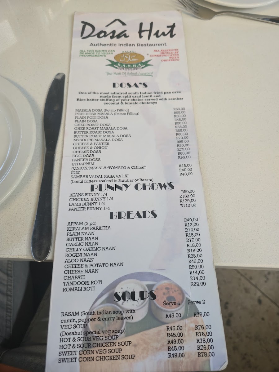 Dosa Hut Centurion Photo Menu 6