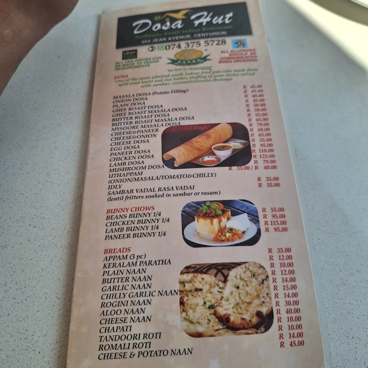 Dosa Hut Centurion Photo Menu 7