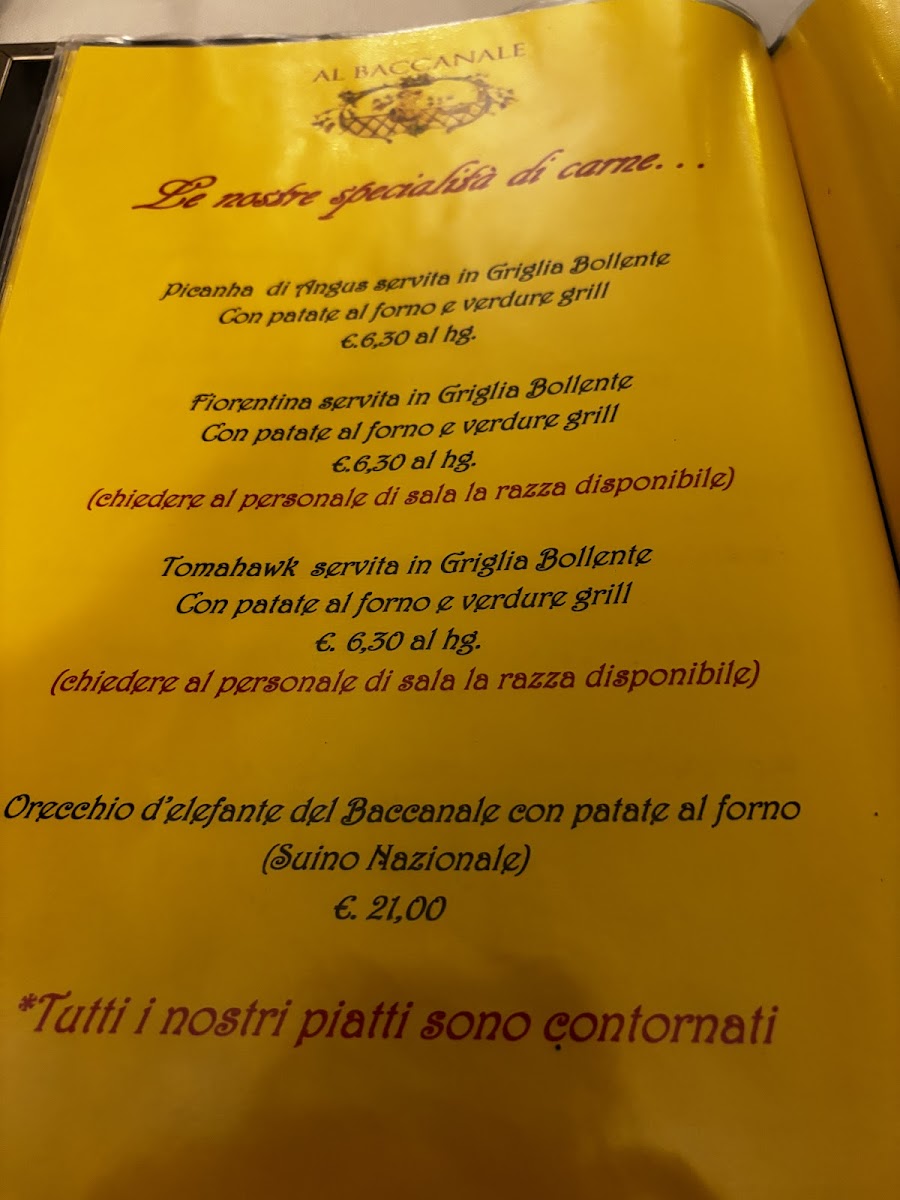 Ristorante Baccanale Photo Menu 10