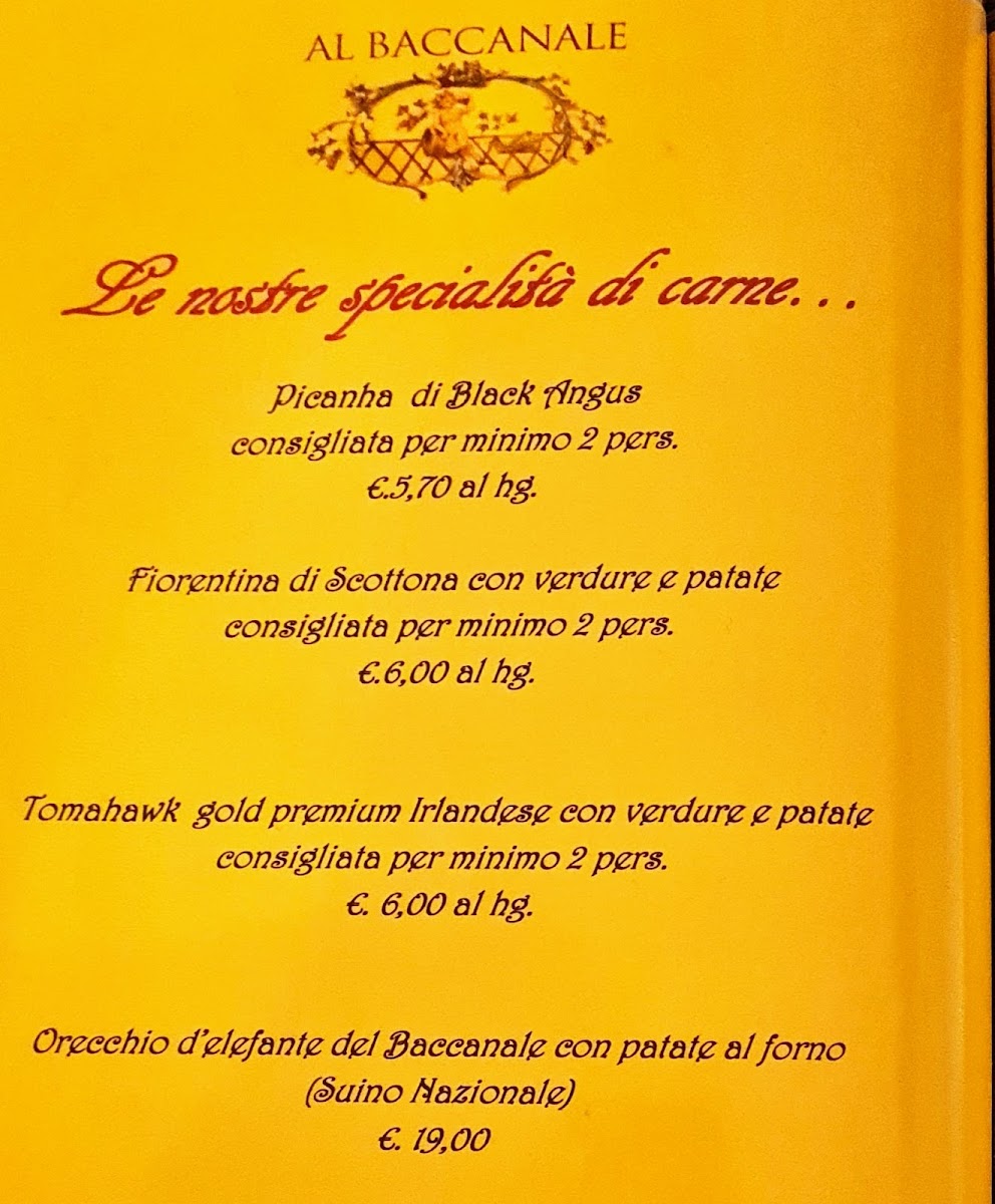 Ristorante Baccanale Photo Menu 3