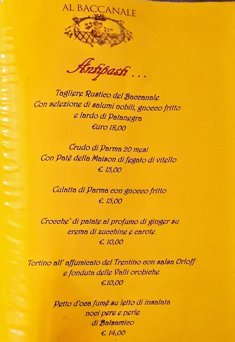 Ristorante Baccanale Photo Menu 4