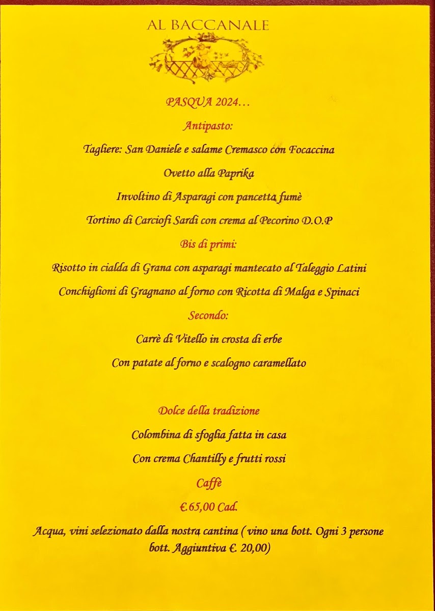 Ristorante Baccanale Photo Menu 5