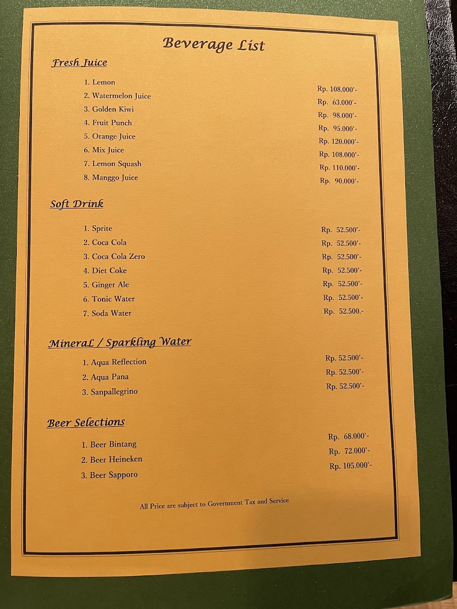 Ebeya Steak House Photo Menu 2