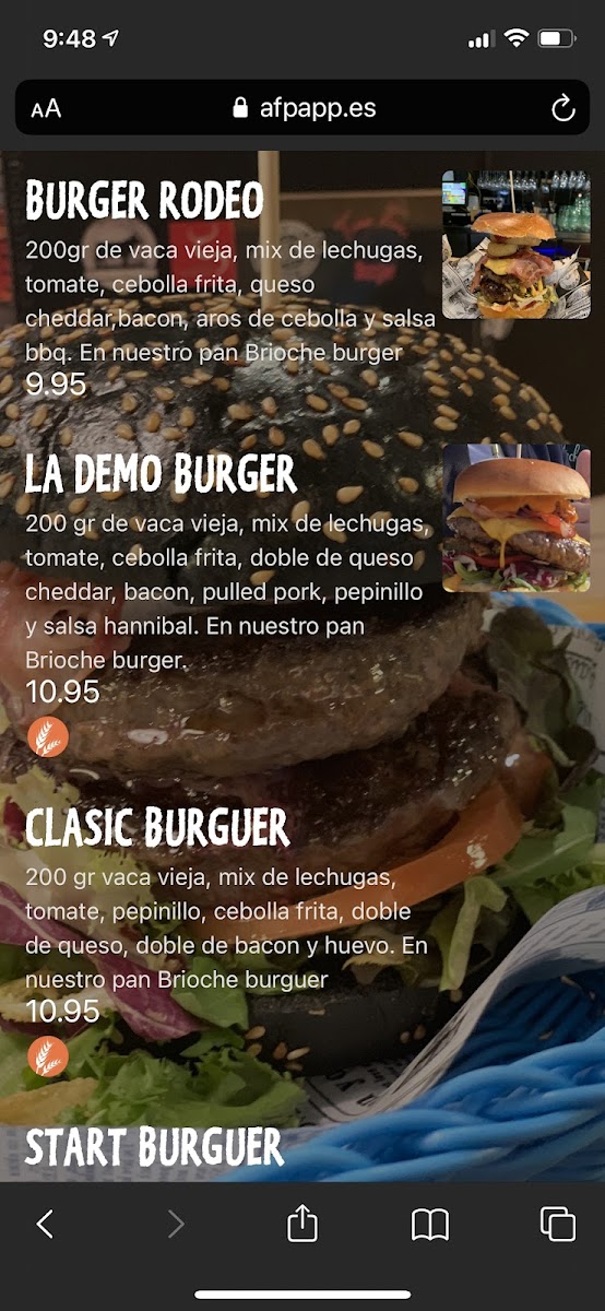 Hamburguesería La Demo Photo Menu 2
