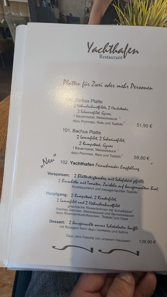 Restaurant Yachthafen Photo Menu 4