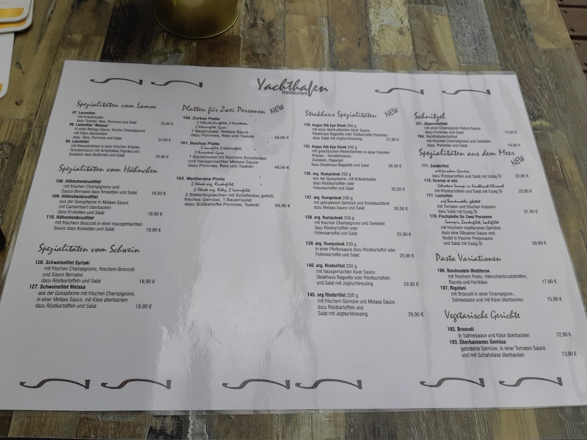Restaurant Yachthafen Photo Menu 5