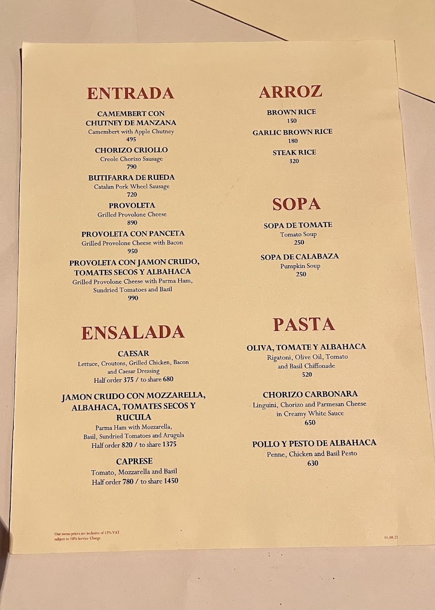 La Cabrera Photo Menu 3