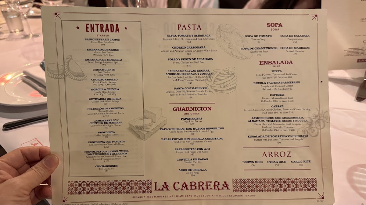 La Cabrera Photo Menu 4
