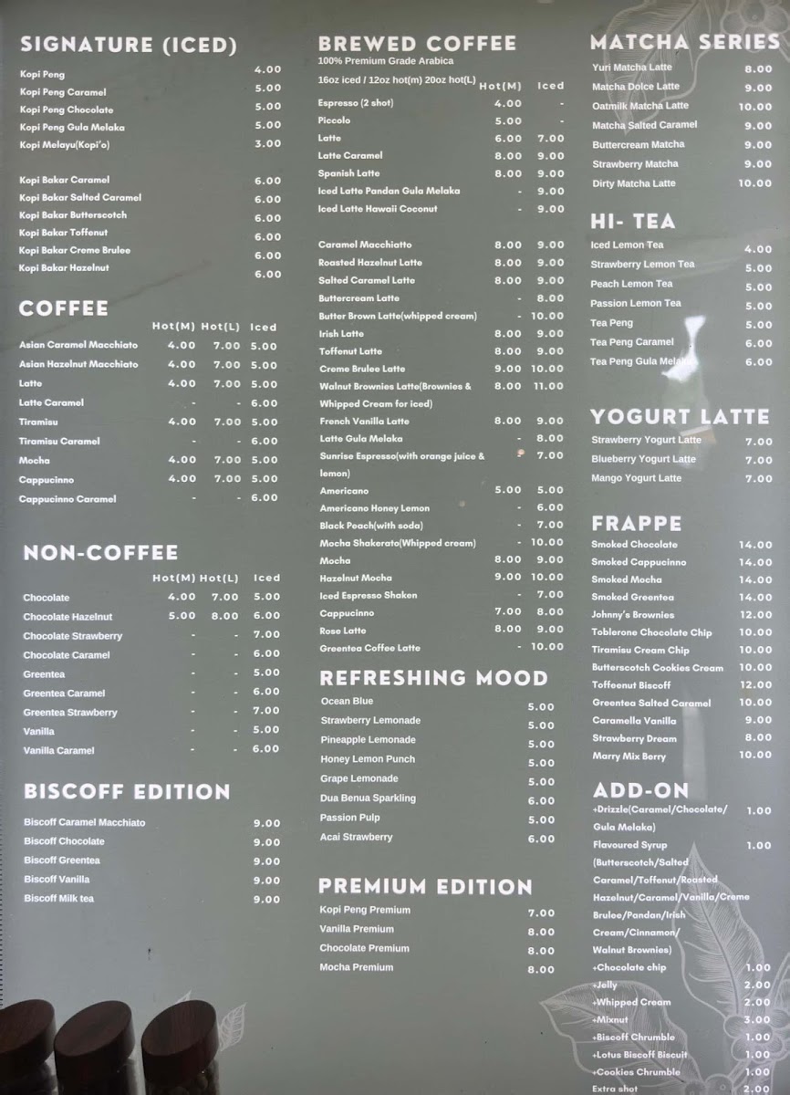 Kopi Peng Studio Photo Menu 1