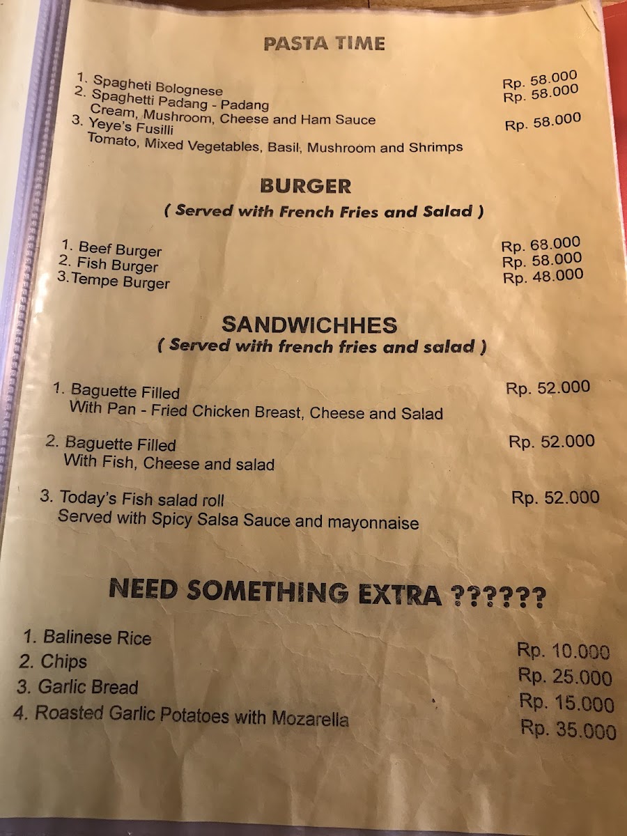 Yeye's Warung & Gift Shop Photo Menu 7